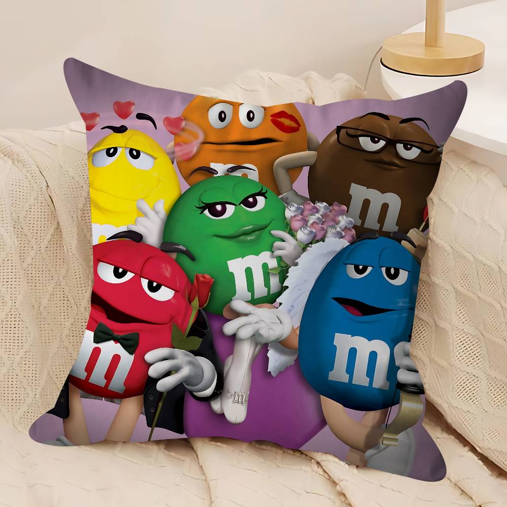 M&Ms C-ChocolateS Pillow Gift Home Office Decoration Bedroom Sofa Car Cushion Cover Case 45x45