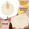1-Pack Vintage Lace Placemats - 15.7'' Large Crochet Lace Tablecloth Doilies - Handmade Embroidered Round Table Overlay for Dining, Tea Party,