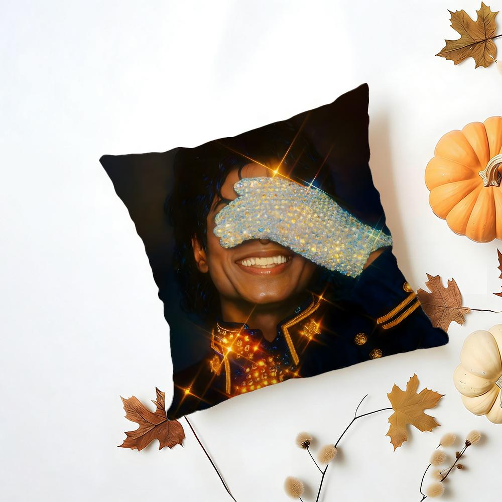 Michael Jackson Kissenbezug Waschbar Leinen Kissenbezug Weich für Tägliches Sofa Bett Wohnzimmer Dekoration
