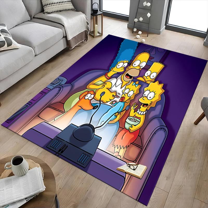 1pc Springtime Picnic Fun Carpet for Playroom Bedroom Living Room Sofa Home Decor,kids Game Area Rug Non-slip Floor Mat Y729104