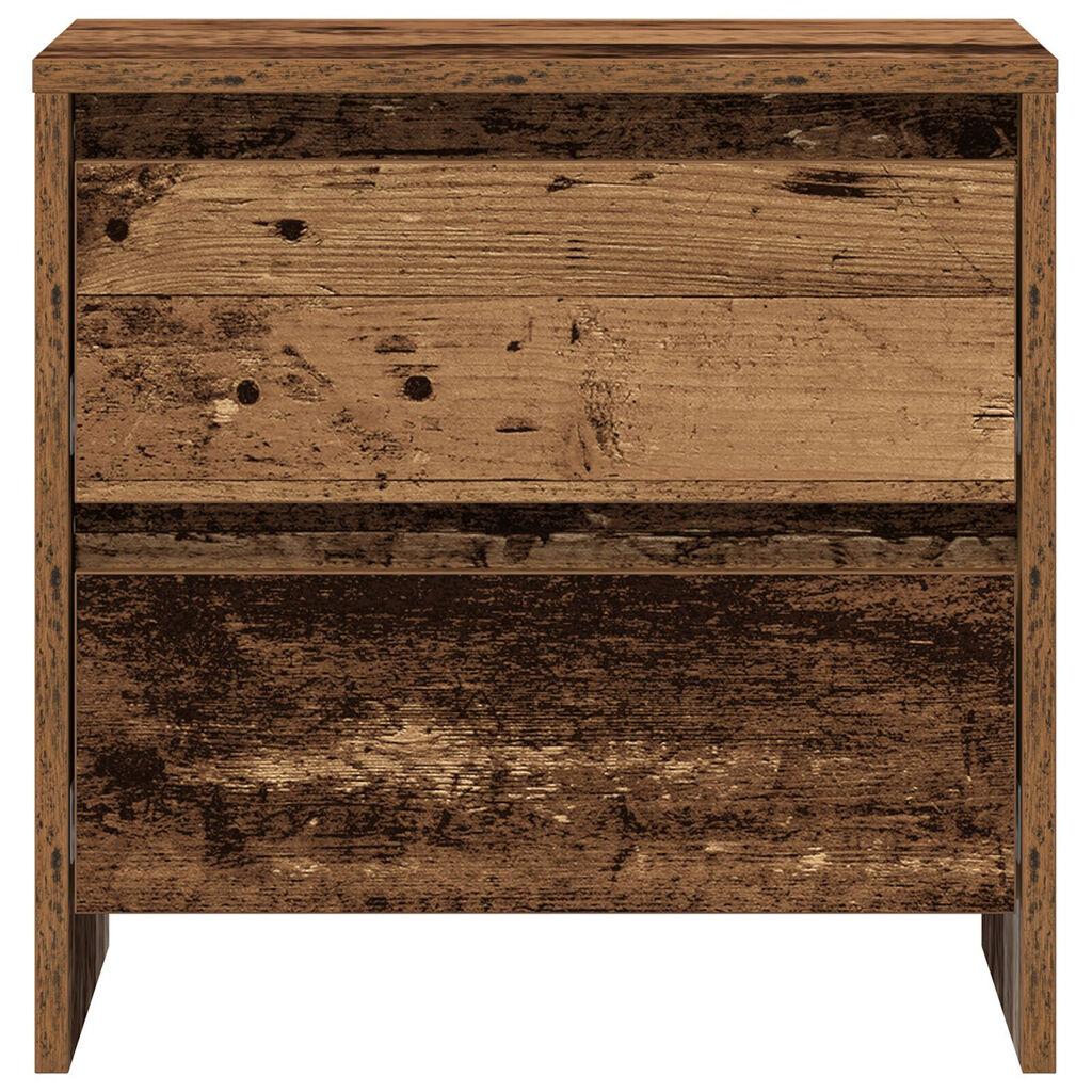 Retro-Nachtkommode, Nachttisch Mit Schublade, Niedriger Aufbewahrungsschrank, 45x34x44,5 Cm