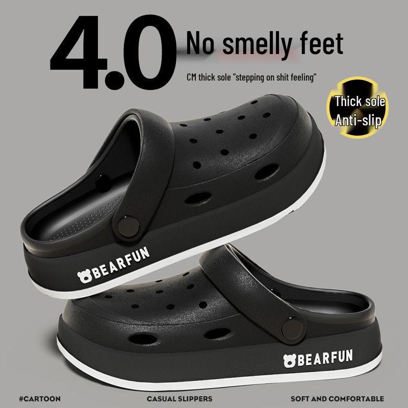 Dámské letní sandály EVA s tlustou podrážkou pro rok 2024 - Protiskluzové plážové pantofle odolné proti zápachu