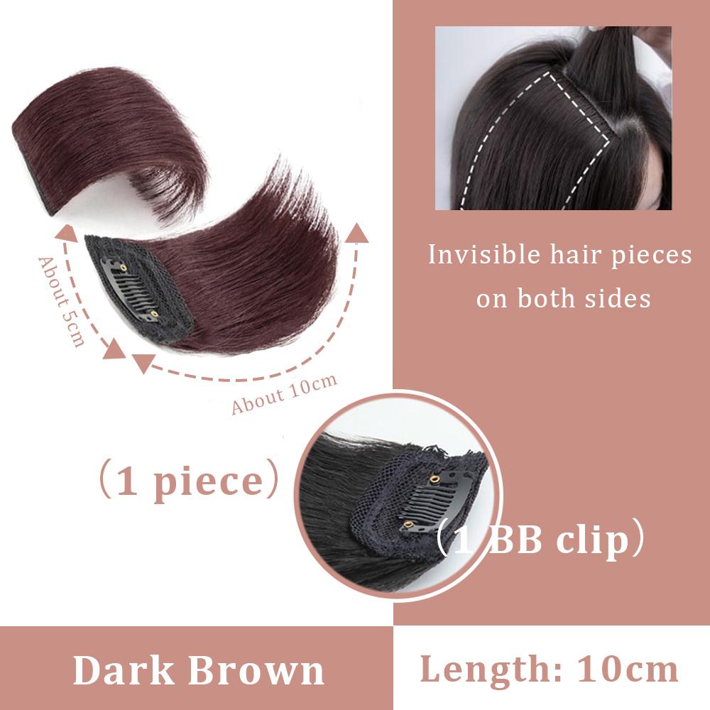 Bybrana One Card Cushion Hair Piece Voluminous Hair Black Brown Invisible Natural Synthetic Hair Wig
