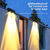 Waterproof Solar Wall Light Solar Powered Plastic Porch Illumination Light Colorful Light Dimmable Garden Light Yard