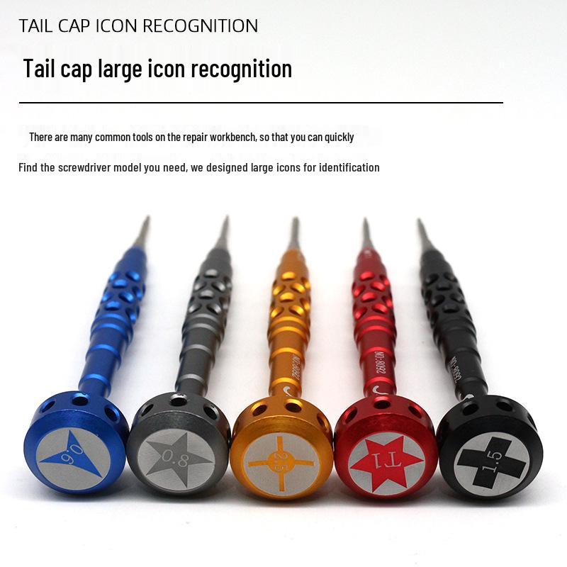 5-in-1 Precision Screwdriver Set for Mobile Phone Repair with Hollow Design and Silent Bearing Tail Cap