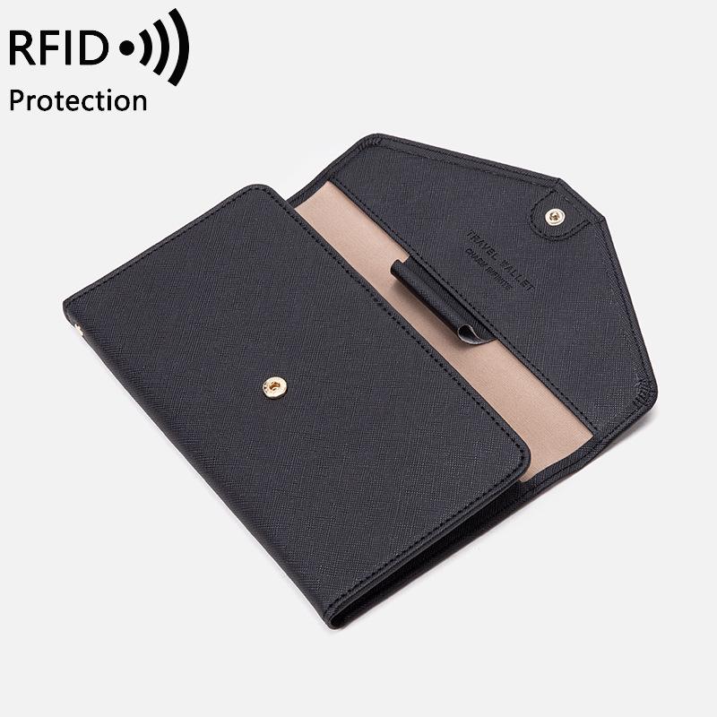 Tao Yin 2024 RFID Anti-Theft Passport and Card Holder: Simple, Solid Color, Multi-Functional for Travel
