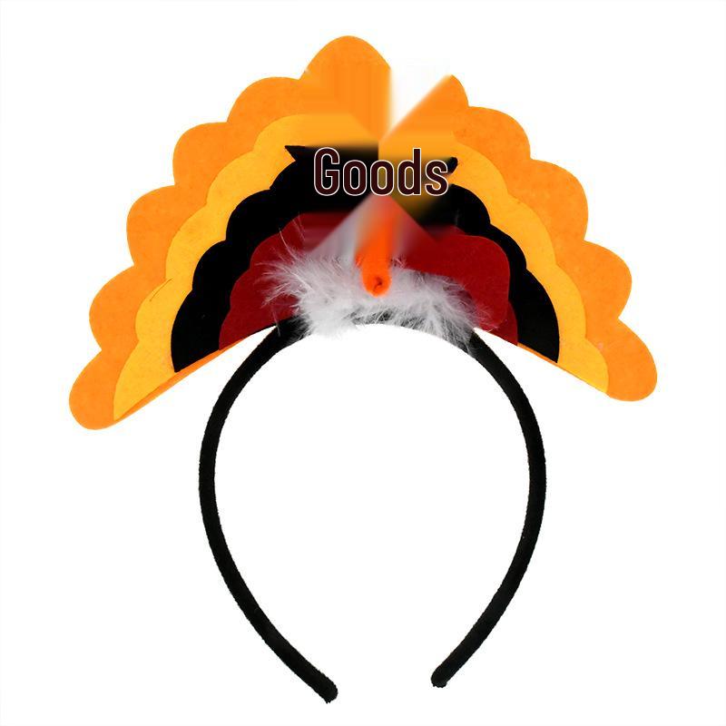 Kreatives Truthahn- und Hähnchenbein-Stirnband für Thanksgiving- und Halloween-Partys