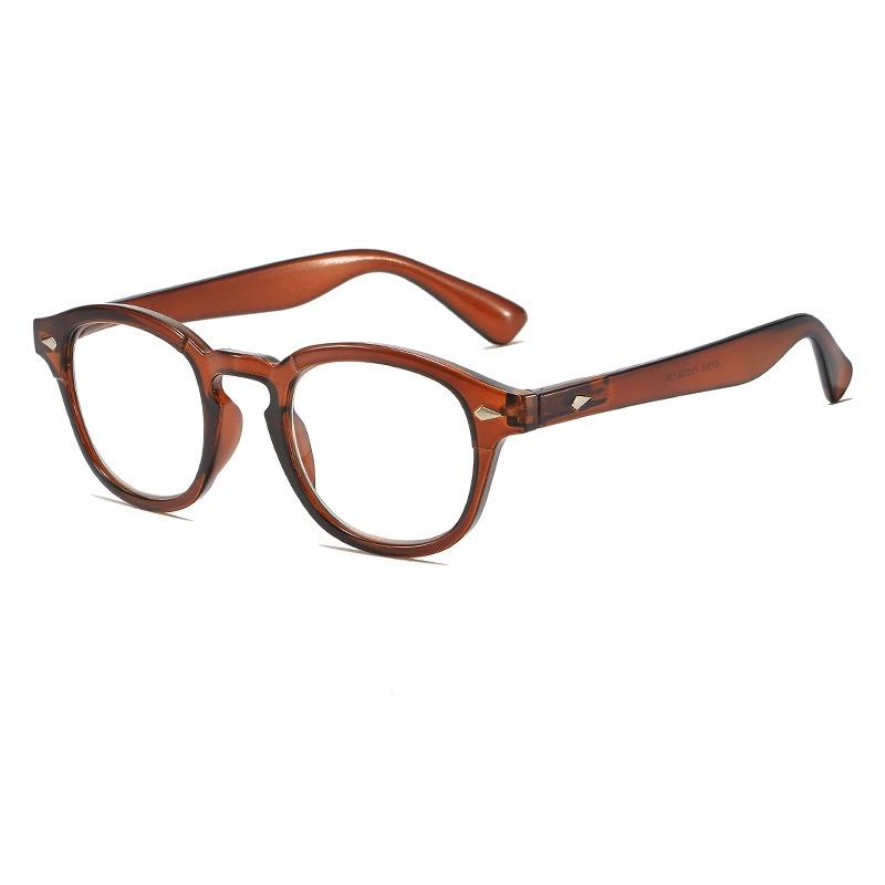 5 Colors Vintage Reading Glasses Trendy Oval Frame Presbyopia for Men Women Lightweight Stylish Far Sight Eyeglasses 0+1.0+4.0