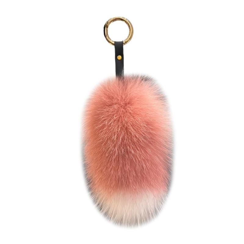 Faux Animal Tail Keyring Unique Key Charm Pendant Elegant Bag Decoration Colorful Pendant for Handbags and Backpacks