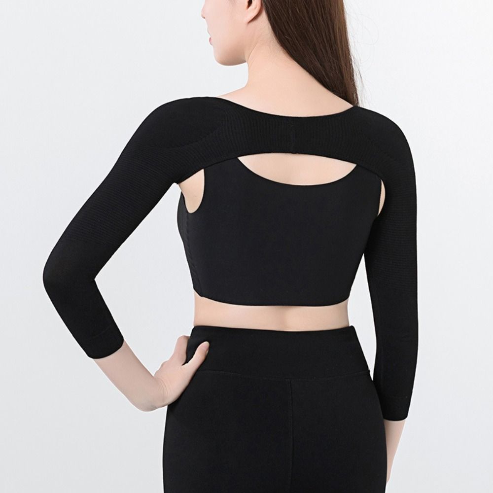 Shockproof Slimming Shapewear Long Sleeve Arm Tie Arm Cover Breathable Yoga Underwear Women Sports