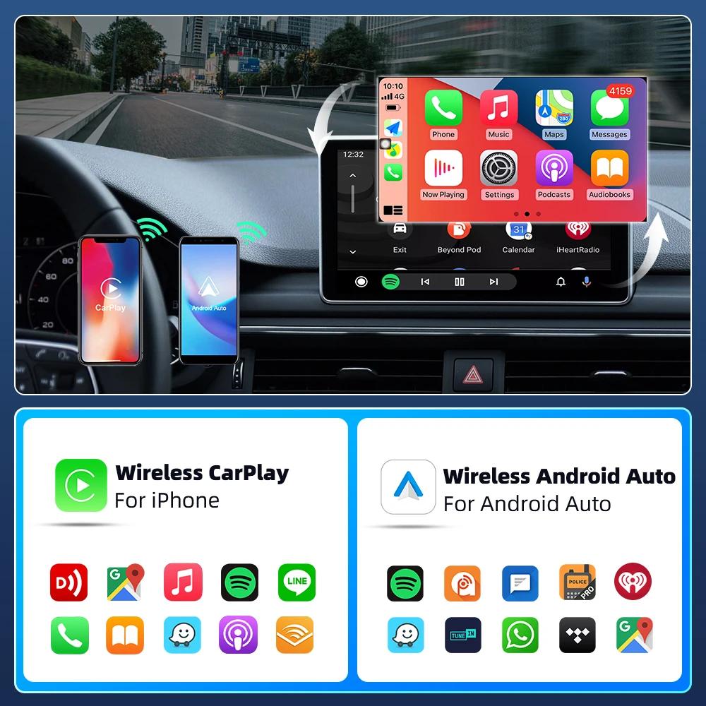 2in1 Wireless CarPlay Android Auto Mini Smart Ai Box Wired To Wireless Carplay For USB/Type C Connection Dongle Plug And Play