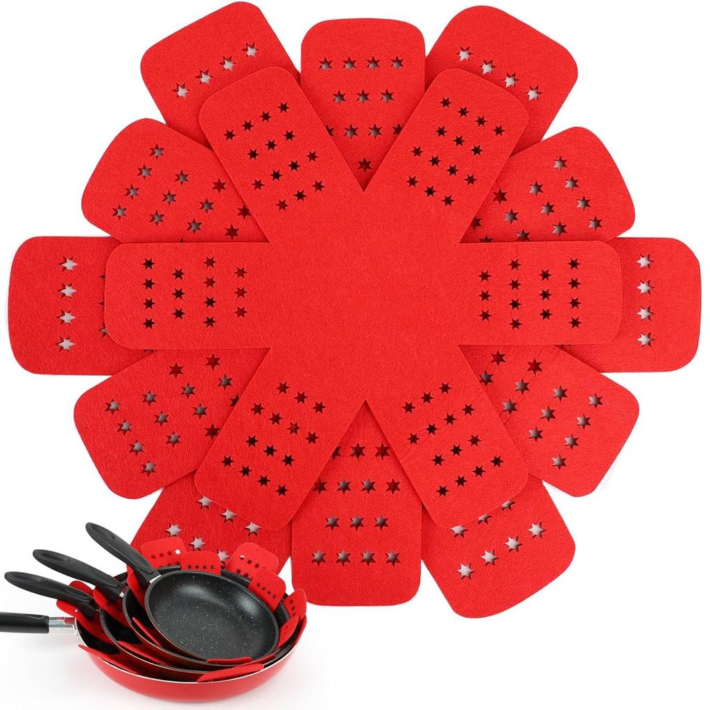6/12 Pcs Pot and Pan Protectors, Pan Protectors for Stacking, Pots and Pans Dividers, Avoid Scratching Cookware Protectors for Kitchen Organization