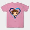 T-Shirt Damen Chibi Sora Harajuku Print Kawaii T-Shirt Sommer Kurzarm Damen T-Shirt Top Tee