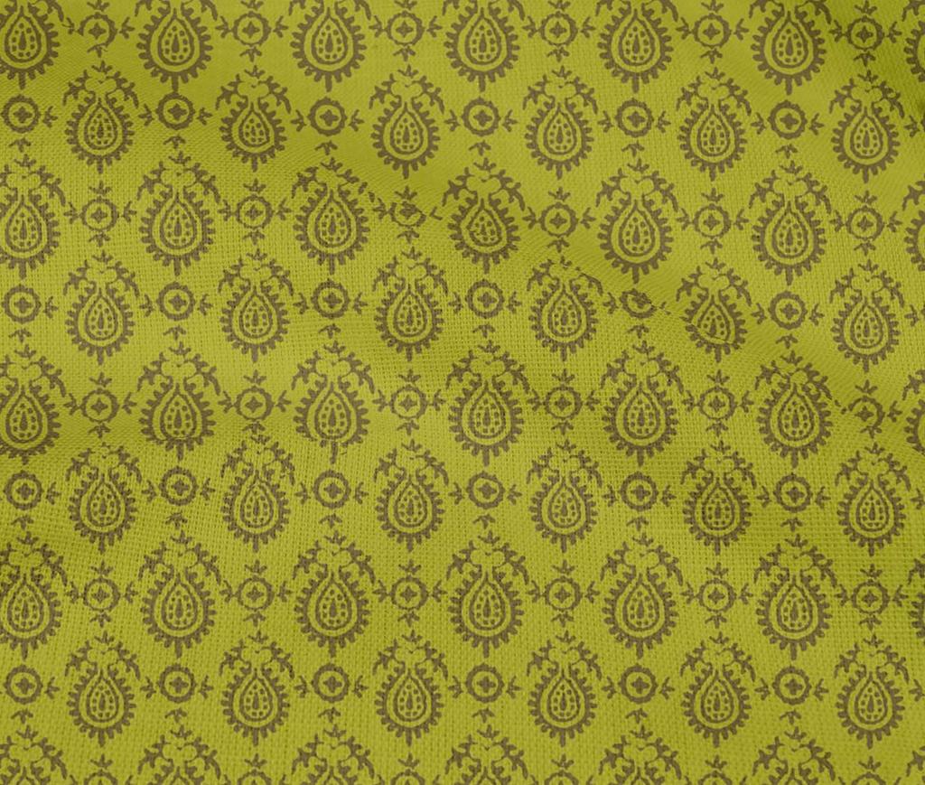 oneOone Tela flexible de algodón con estampado floral de bloques cortados a medida de 40 pulgadas de ancho