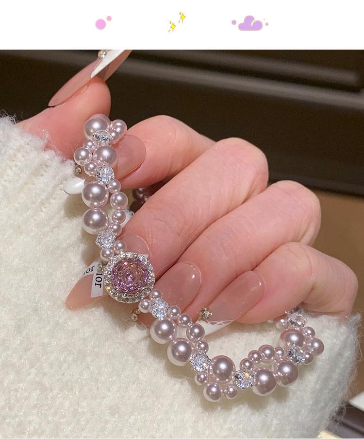 Zircon Pearl Double-Layer Pull-Out Bracelet - Light Luxury Retro Chinese Style Exquisite Jewelry.