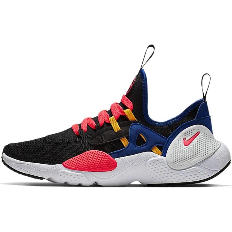 Nike Huarache EDGE. TXT Нескользящие Легкие Амортизирующие Низкие Детские Беговые Кроссовки Черно-Розовые Подростковые CD9272-002 36.5