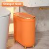 Press Type Trash Can With Foot Bathroom Garbage Bin Toilet Waterproof Golden Side Rubbish Can With Lids Home And Office Supplies