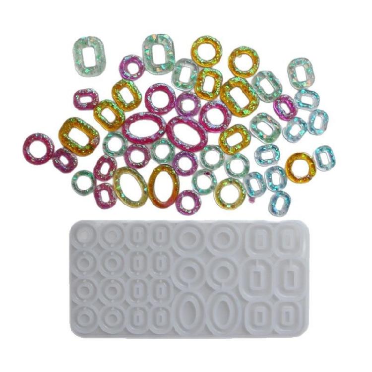 Flexible Silicone Moulds Jewelry Accessories Moulds Silicone Texture for Hand-Making Multi Circle Earrings and Keychain