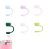 TIANTHH Straw Covers, Straw Topper Caps, Multicolored, 6-Piece Set, 10mm, Food Grade, Indoor/Outdoor Use, Leakproof, Dustproof, Portable, Reusable