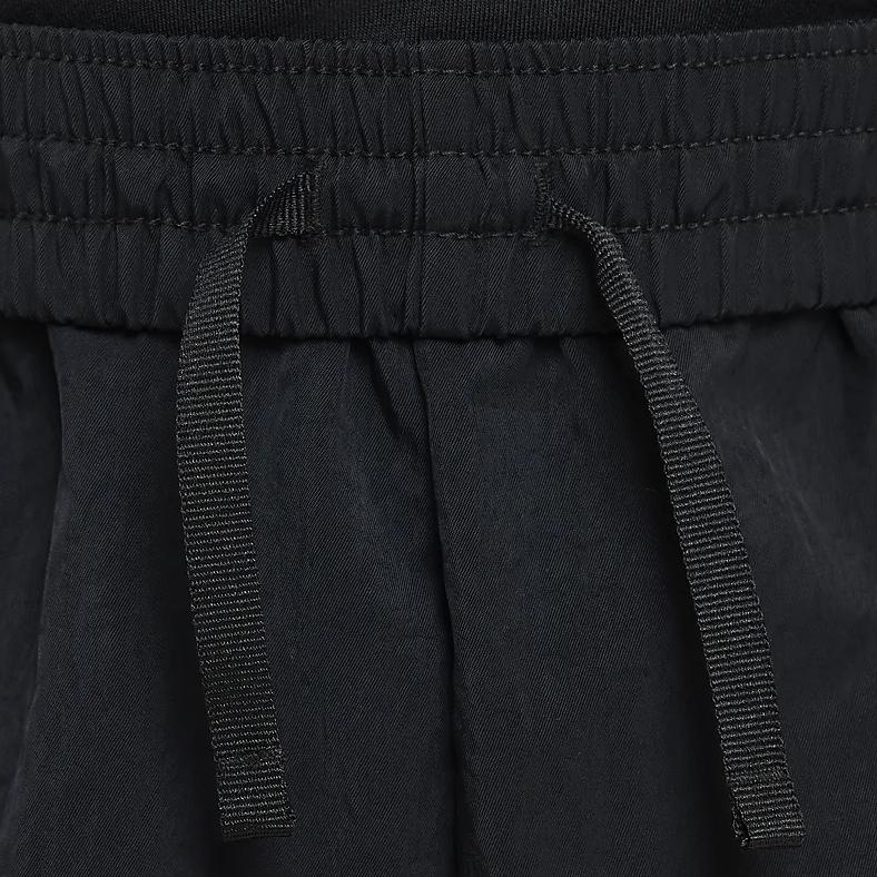 Nike Color Block Logo High Waist Drawstring Shorts Kids Shorts Black FB1327-010