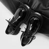 Fashion Men‘S Derby Boots Short Ankle Boots Patent Leather Chunky Sole Anti-Slip Comfortable British Style Luxury Casual Shoes