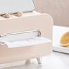 Tisch-Taschentuchbox Multifunktionale Taschentuchaufbewahrung Spender mit Telefonhalter Fernbedienung