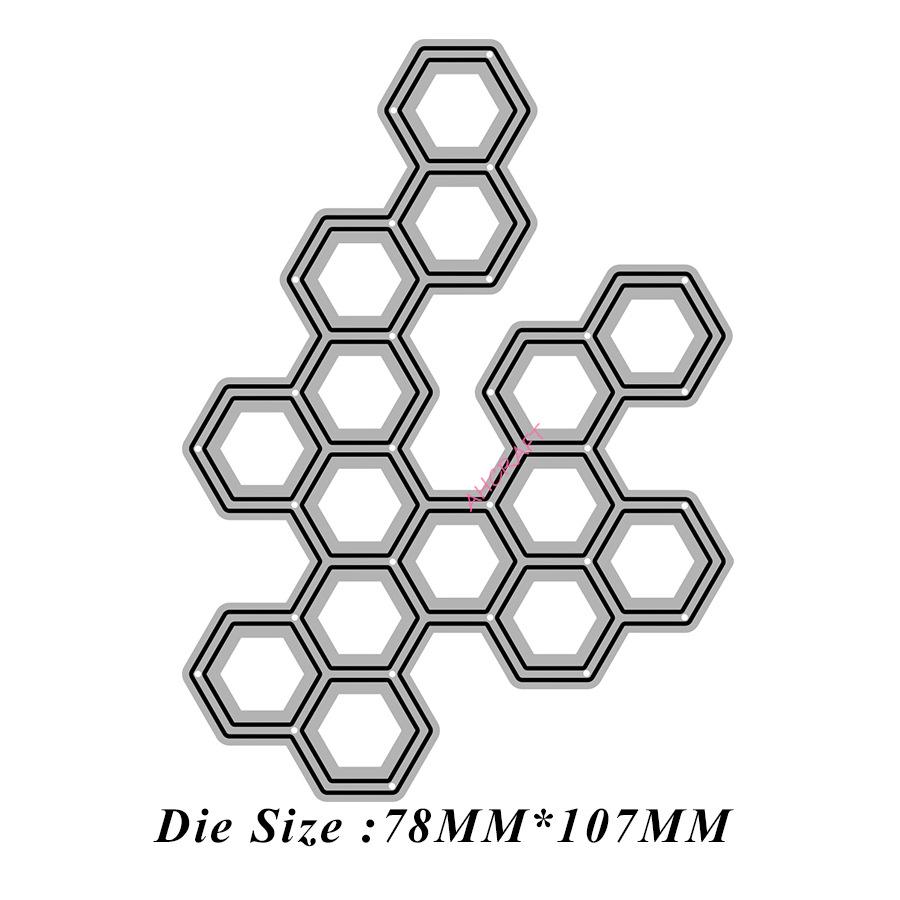 

Honeycomb Frame Metal Die 6452 - DIY Cutting Mold, Carbon Steel 78*107mm, 10g/set