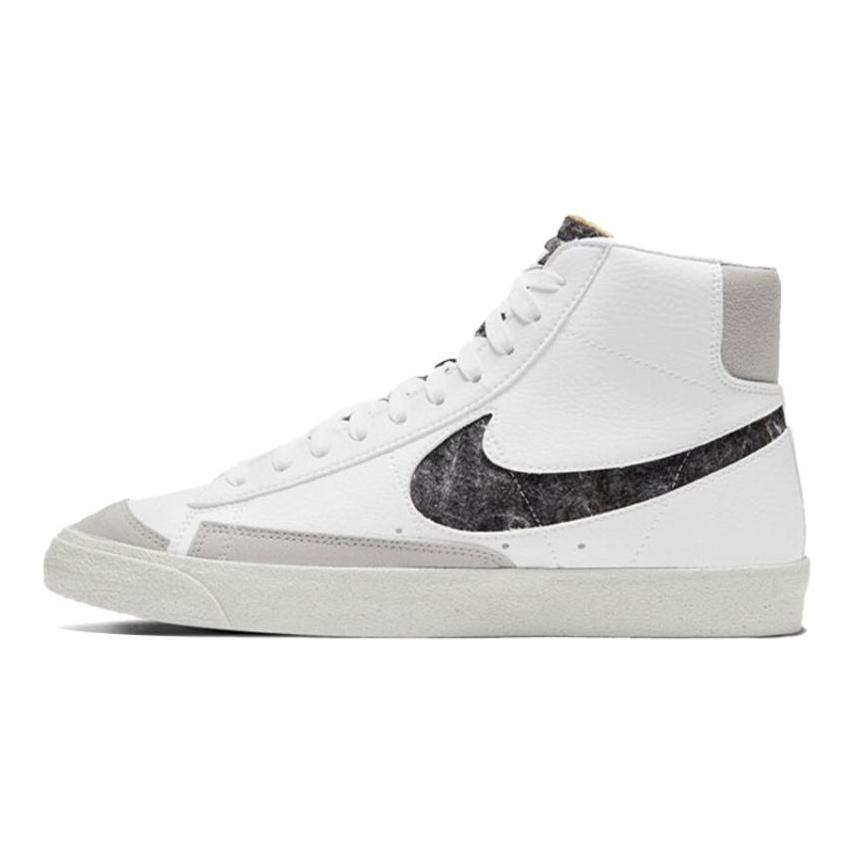Nike Blazer Mid 77 Vintage Recycled Wool Pack - White Light Smoke Grey Sneakers Skateboard Shoes CW6726-100