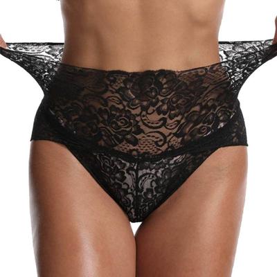 Lenjerie de corp bikini invizibil fără sudură pentru femei, chiloți din dantelă florală cu talie înaltă, mai mari, model hipster