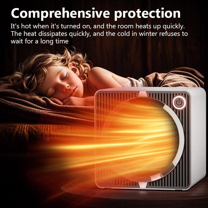 Winter Warmth Electric Heater 500W Energy Efficient Space Heaters for Indoor PTC Ceramic Fast Heating Home Desk Fan Heater