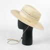 Spring Summer New Fashion Leisure Hollow Pattern Woven Wide Brim Straw Jazz Hat Women Beah Hat Wide Brim Sun Hat