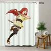 2D Flat Naruto Anime Naruto Uzumaki With Nine-Tails Kurama Print Waterproof Shower Curtain For Bathroom Decor
