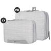 Nordace Travel Packing Organizer Set for Men and Women 2 Packing Cubes 1 Wash Pouch Durable Waterproof - & - & (Light Gray)