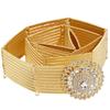 Gold Color Crystal Metal Belt for Women Waistband Wedding Jewelry Robe Waist Chain 2023