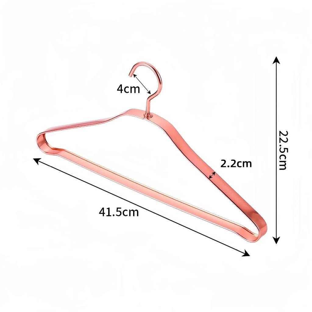 5/10 PEZZI Appendiabiti in Metallo Premium, Appendiabiti di Lusso con Spalla Larga 2,2 cm per Armadio, Porta Abiti in Lega di Alluminio Dorato per Maglione