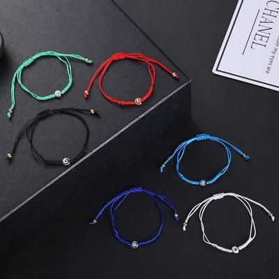 Multilayer Rope Blue Evil Eye Bracelet Adjustable Women Men Black Red String Bracelets Jewelry