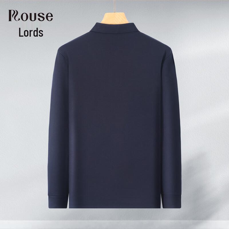Luotz Men's Thickened Four-Way Stretch Long-Sleeve Polo Shirt