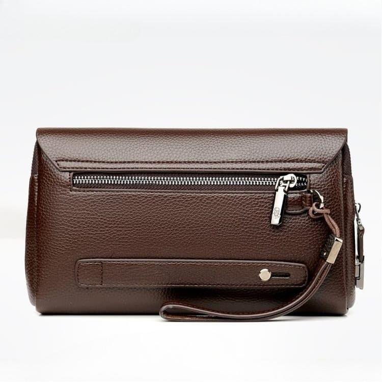 Men's Lychee Pattern Business Clutch Bag