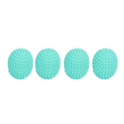 4PCS Oval Clothes Washing Ball Reusable Laundry Washing Drying Fabric Softener Ball Mint Green