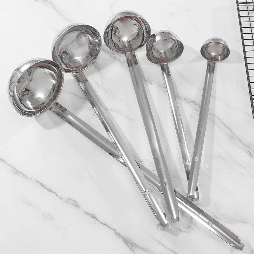 High Utility Stainless Steel Ladle Long Handle Suitable for Various Dishes