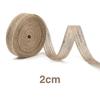 0.6-5cm Natural Burlap Fabric Jute Craft Ribbon Lace for Gift Wrapping Christmas Rustic Vintage Wedding Decor 10Meter