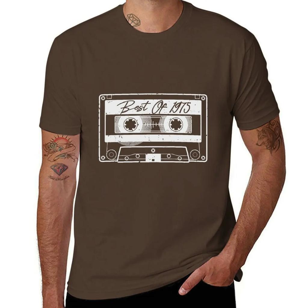 Cassette Tape Best Of 1975 TShirt vintage anime shirt tops vintage cotton graphic tees men clothing