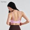 Kitten Ear Strappy Back Sports Bra Yoga Top - Women's Fitness Tank