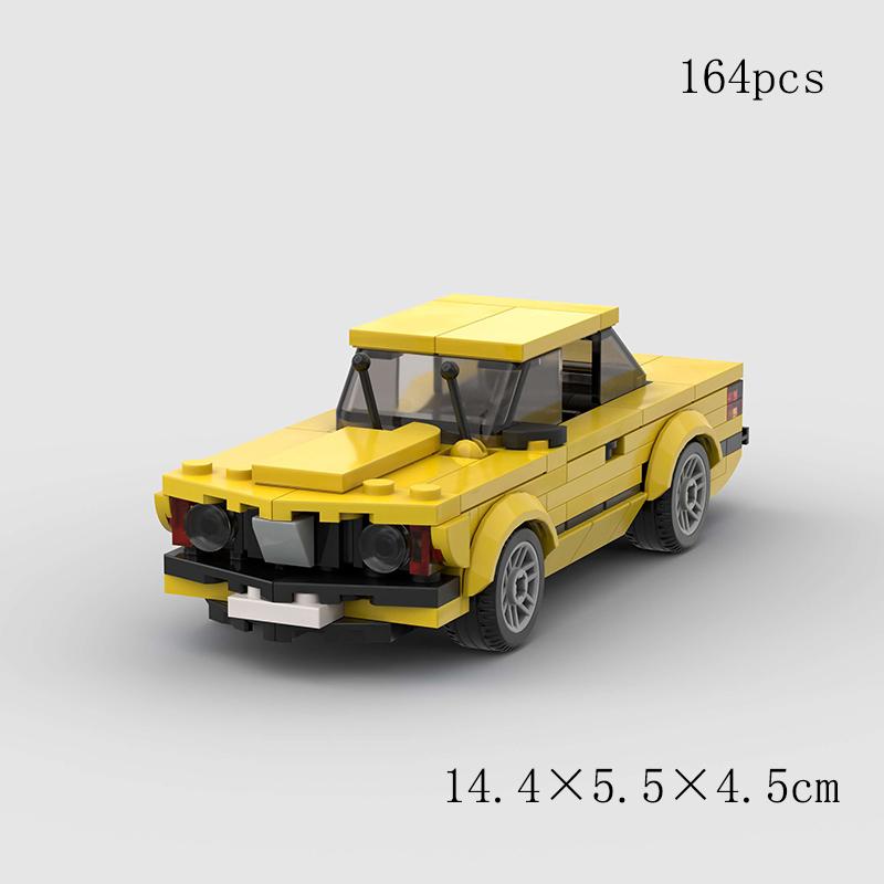 City vintage Speed car MOC rally sports model Building Blocks Old Super race classical Vehicle  Racing Bricks Christmas Gift toy