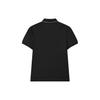 FILA Solid Color Logo Polo Shirt Men Tops Black F51M228106FBK