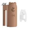 Soft Elastic Door Security Silicone Pinch Guard, Hanging Anti Slam Stopper, Cartoon Bear Design, Child Flexible Stopper Safety Finger Guard
