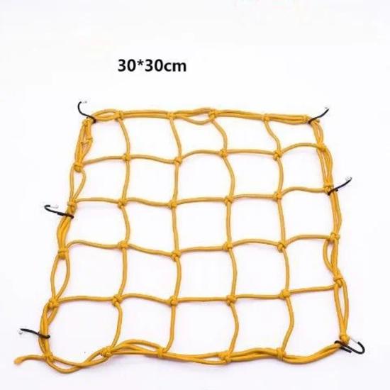 Elastic Motorcycle Luggage Net - Helmet/Tank/Pocket Fixing, 30cm/40cm Sizes, Bike Cargo Rope Strap