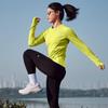 Yuebu Women's Thickened Breathable Grid Long Sleeve Running T-Shirt