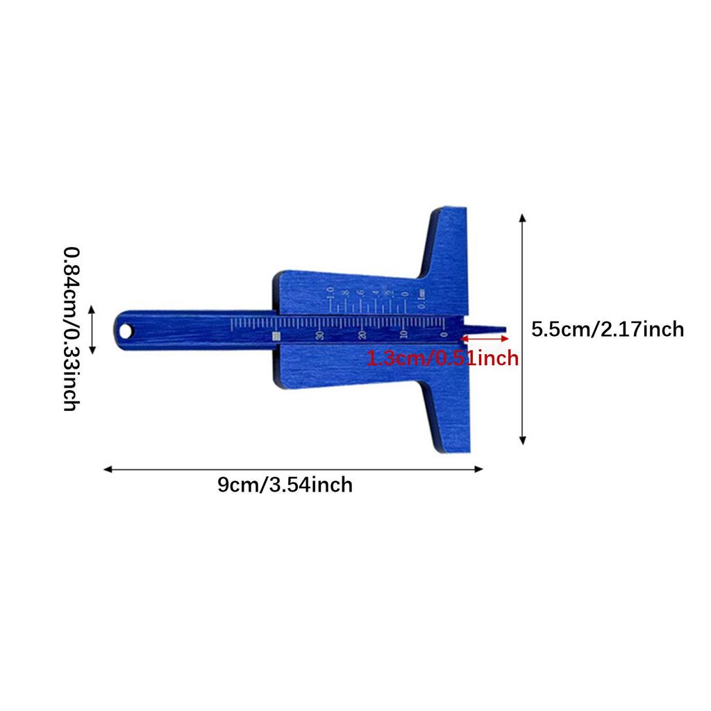 Portable Tire Tread Depth Gauge Meter Easy Read Tire Wear Measuring Device for Car Tire Fitting Equipment