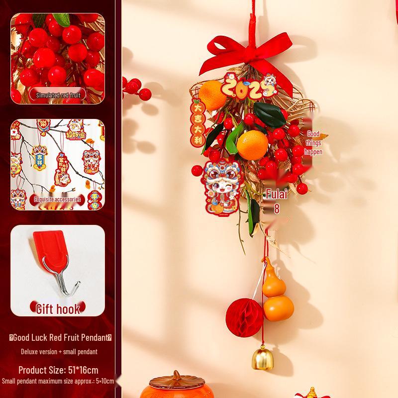 Housewarming Door Hanging: New Home Fortune Fruit String for Indoor Living Room Decor, Adds Birthday Atmosphere